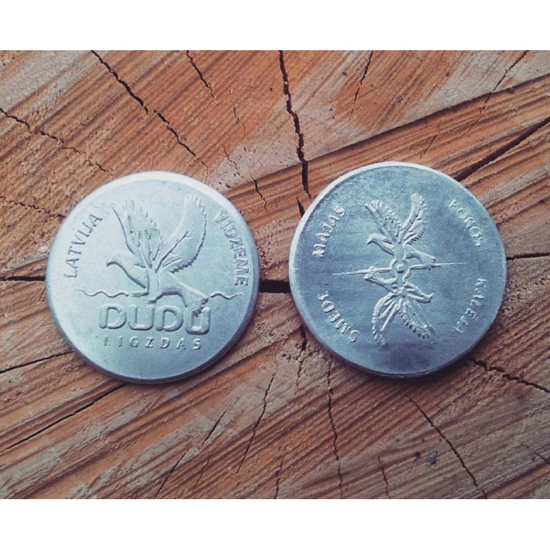 Aluminum coin "DUDU ligzdas"