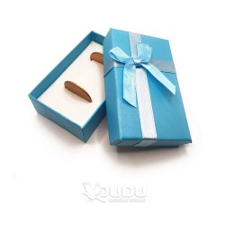 Ocean blue box with a bow