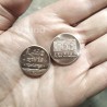 Copper coin, token "Flying fish in Kuldiga"